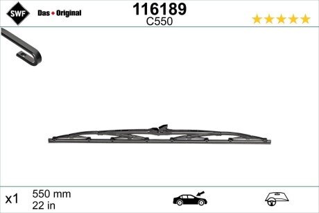 Щітка склоочисника swf 116189 на Chevrolet Aveo т300