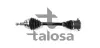 Піввісь лів. AUDI A3, TT SEAT LEON, TOLEDO II SKODA OCTAVIA I VW BORA, BORA I, GOLF IV, NEW BEETLE 1.4-2.3 09.96-12.13 talosa 76VW8050