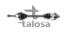 Піввісь права VW Sharan, Ford Galaxy Seat Alhambra 1.8TDCI-2.8 95- L:582.5/A:38/K:35/ABS:48 Talosa 76-FD-8051A (фото 1)