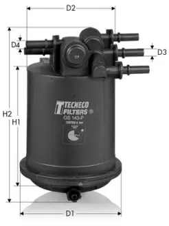 Дизельний паливний фільтр Tecneco GS143-P