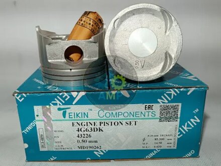 Поршень із пальцем (к-кт на двигун) 4G63DK, teikin 43226050 на Митсубиси Аутлендер 1