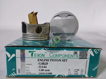 Поршень із пальцем (к-кт на двигун) G4KD, teikin 51144100 на Хендай Sonata nf