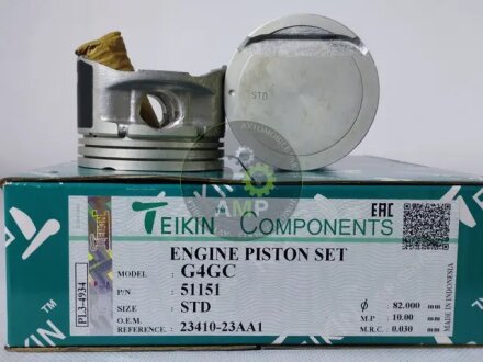 Поршні двигуна, комплект teikin 51151STD на Киа Ceed 2008