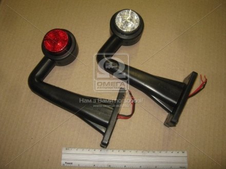 Фонарь габаритный 24V / 20 см. (двухцветный угловой 90 гр.) LED tempest TP00404