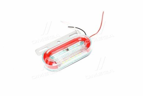 Фонарь габаритный (красный) LED 24V с подсветкой борта tempest TP972786