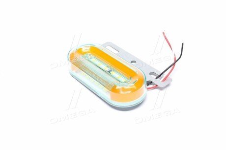 Фонарь габаритный (желтый) LED 24V с подсветкой борта tempest TP972787
