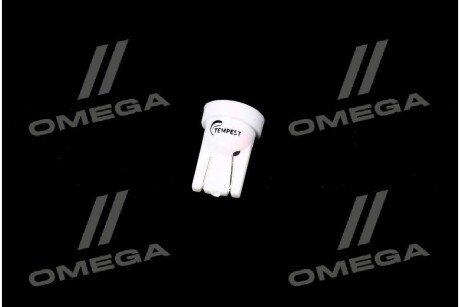 Лампа LED б/ц габарит и панель приборів T10-4SMD W2.1x9.5d 12V WHITE<> tempest Tmp04T1012V