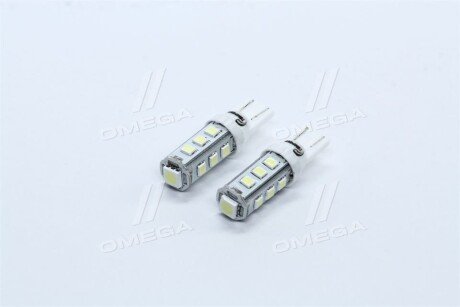 Лампа LED б / ц габарит і панель приладів T10 13SMD W5W 12V WHITE 2шт. блістер <> tempest TP212T1012V