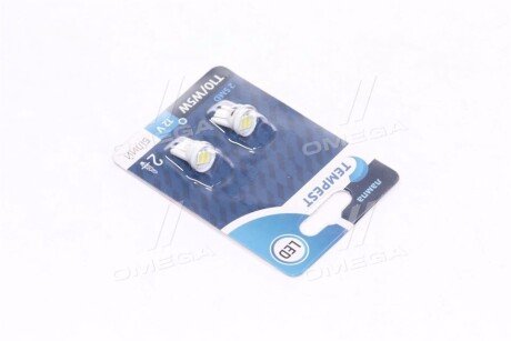 Лампа LED б / ц габарит і панель приладів T10 2SMD W5W 12V WHITE 2шт. блістер <> tempest TP210T1012V