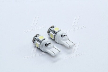 Лампа LED б / ц габарит і панель приладів T10 5SMD W5W 12V WHITE 2шт. блістер <> tempest TP214T1012V