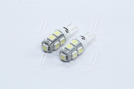 Лампа LED б / ц габарит і панель приладів T10 9SMD W5W 12V WHITE 2шт. блістер <> tempest TP215T1012V