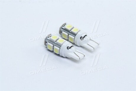 Лампа LED б / ц габарит і панель приладів T10 9SMD W5W 12V WHITE 2шт. блістер <> tempest TP215T1012V