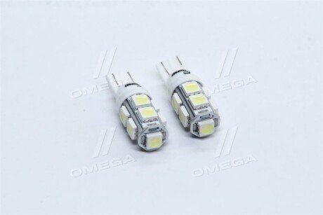 Лампа LED б / ц габарит і панель приладів T10 9SMD W5W 12V WHITE 2шт. блістер <> tempest TP-215T10-12V