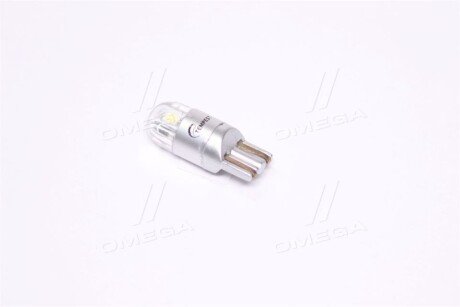 Лампа LED б/ц габарит,панель приладiв, салон 12V T10 (W5W) w2.1x9.5d 2SMD N.P WHITE <> tempest TmpL11203HW