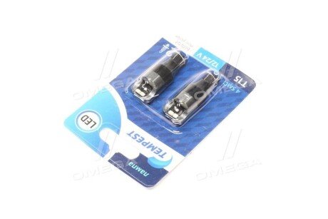Лампа LED б/ц габарит,задний ход,салон 12/24V T15 4SMD Non-polar WHITE 2шт.блистер < PLUS> tempest TMP19T15