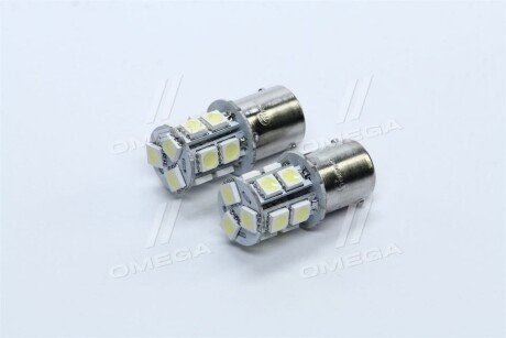 Лампа LED покажчиків поворотів і стоп-сигналів (12SMD) BA15S 12V WHITE 2шт. блістер <> tempest TP-201S25-12V