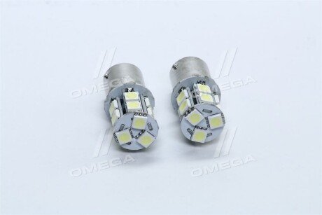 Лампа LED покажчиків поворотів і стоп-сигналів (12SMD) BA15S 12V WHITE 2шт. блістер <> tempest TP-201S25-12V