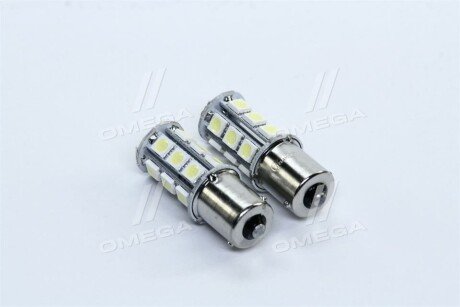 Лампа LED покажчиків поворотів і стоп-сигналів (18SMD) BA15S 12V WHITE 2шт. блістер <> tempest TP202S2512V