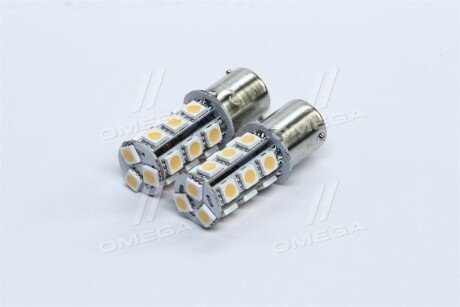 Лампа LED покажчиків поворотів і стоп-сигналів S25 (18SMD) BA15S 24V WHITE 2шт. Блістер <> tempest TP-201S25-24V