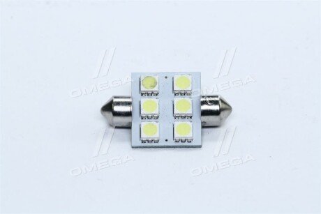 Лампа LED софитная C5W 12V T11x36-S8.5 (6SMD,size 5050) WHITE <> tempest Tmp23T1112V