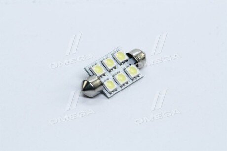 Лампа LED софитная C5W 12V T11x39-S8.5 (6SMD,size 5050) WHITE <> tempest Tmp25T1112V