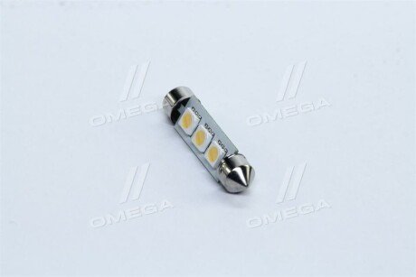 Лампа LED софитная C5W 12V T11x41-S8.5 (3 SMD,size 5050) WARM WHITE <> tempest Tmp27T1112V