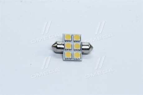 Лампа LED софитная C5W 24V T11x31-S8.5 (6 SMD size5050) WARM WHITE <> tempest Tmp09T1124V