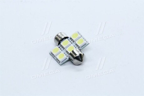 Лампа LED софитная C5W 24V T11x31-S8.5 (6 SMD size5050) WHITE <> tempest Tmp08T1124V