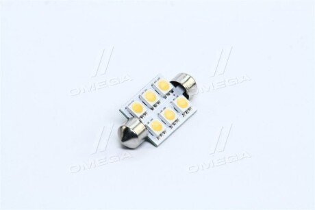 Лампа LED софитная C5W 24V T11x39-S8.5 (6 SMD size5050) WARM WHITE <> tempest Tmp15T1124V