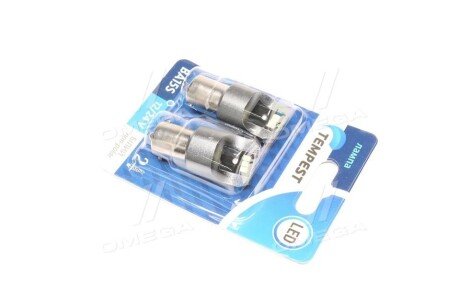 Лампа LED указ. поворотов и стоп-сигн. 12/24V BA15S 6SMD Non-polar WHITE 2шт. блистер < PLUS> tempest TMP191156