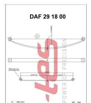 Передня ресора tes 2918000019ZT