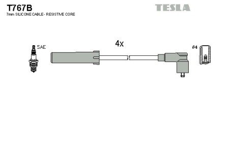 Дроти В/В Renault Clio 1.1-1.2 98- tesla T767B