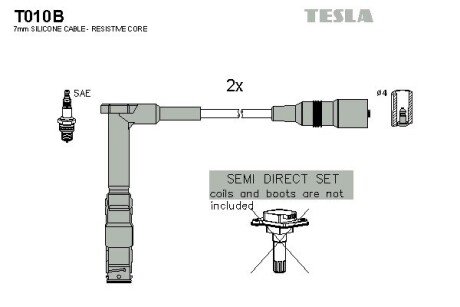 Комплект кабелiв запалювання tesla T010B на Мерседес C-Class S202