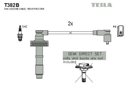 Комплект кабелiв запалювання tesla T382B на Вольво V40