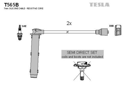 Комплект кабелiв запалювання tesla T565B на Rover 25