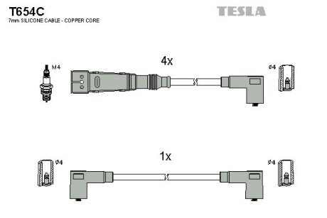 Комплект кабелiв запалювання tesla T654C на Фольксваген Венто