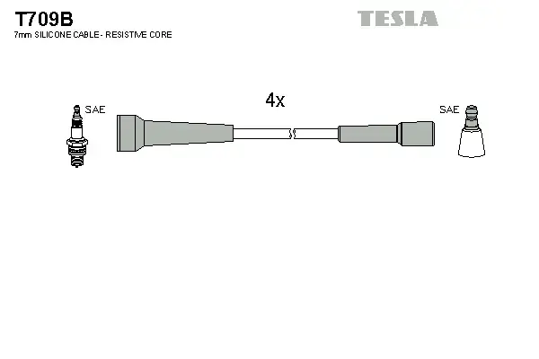 Комплект кабелiв запалювання tesla T709B