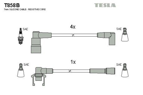 Комплект кабелiв запалювання tesla T858B на Вольво 440