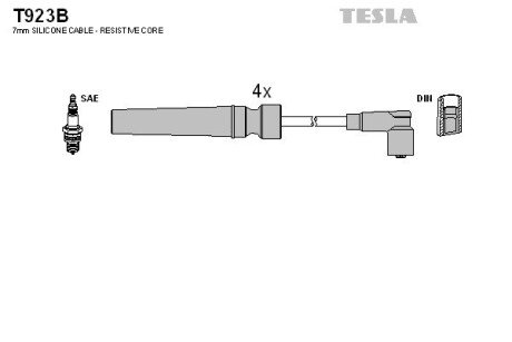 Провода В/В Chevrolet Lacetti 16V, 1.4 1.6 DOHC tesla T923B