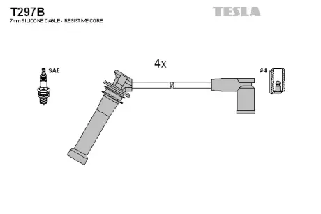 Провода В/В Mazda 6 1.8 2.0 02- Tesla T297B