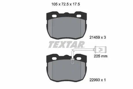 Тормозные колодки textar 2145905
