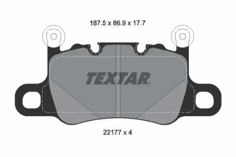 Тормозні (гальмівні) колодки Textar 2217701