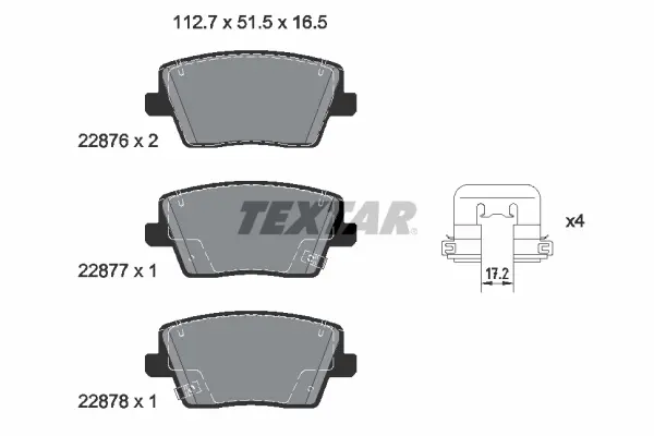 Тормозные колодки textar 2287601