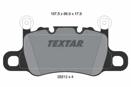 Тормозні (гальмівні) колодки Textar 2551205