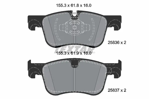 Тормозные колодки textar 2583605
