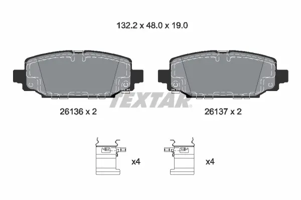 Гальмівні колодки, дискові textar 2613601