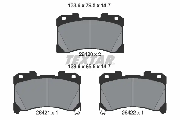 Тормозные колодки textar 2642001