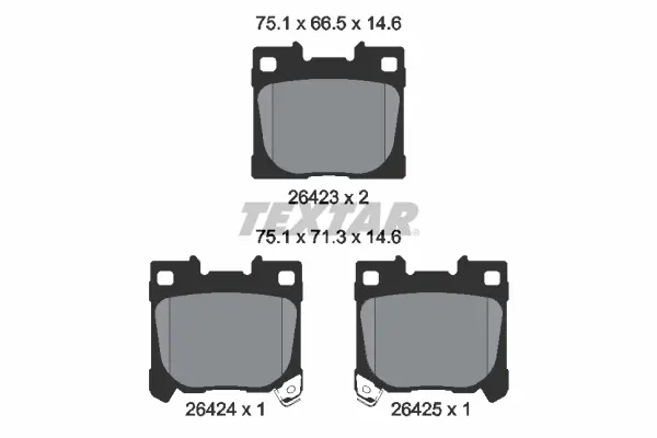 Тормозные колодки textar 2642301