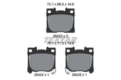 Тормозные колодки textar 2642301