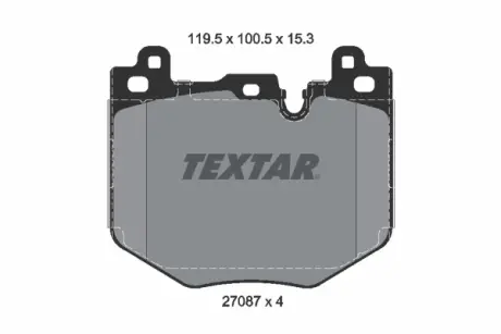 Комплект гальмівних колодок textar 2708701